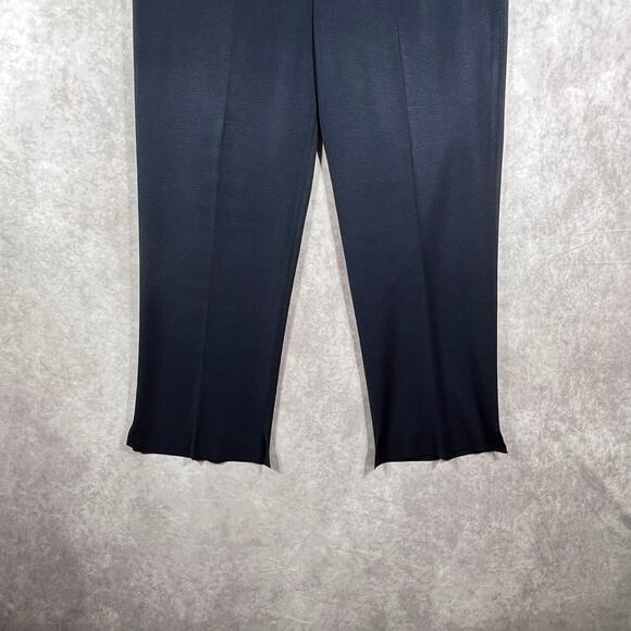 Ming Wang Pants Womens Large Blue Knit Pull On Straight Ankle High Rise Casual - Picture 3 of 11